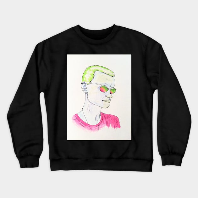 Neon Sunrise Crewneck Sweatshirt by eerankin